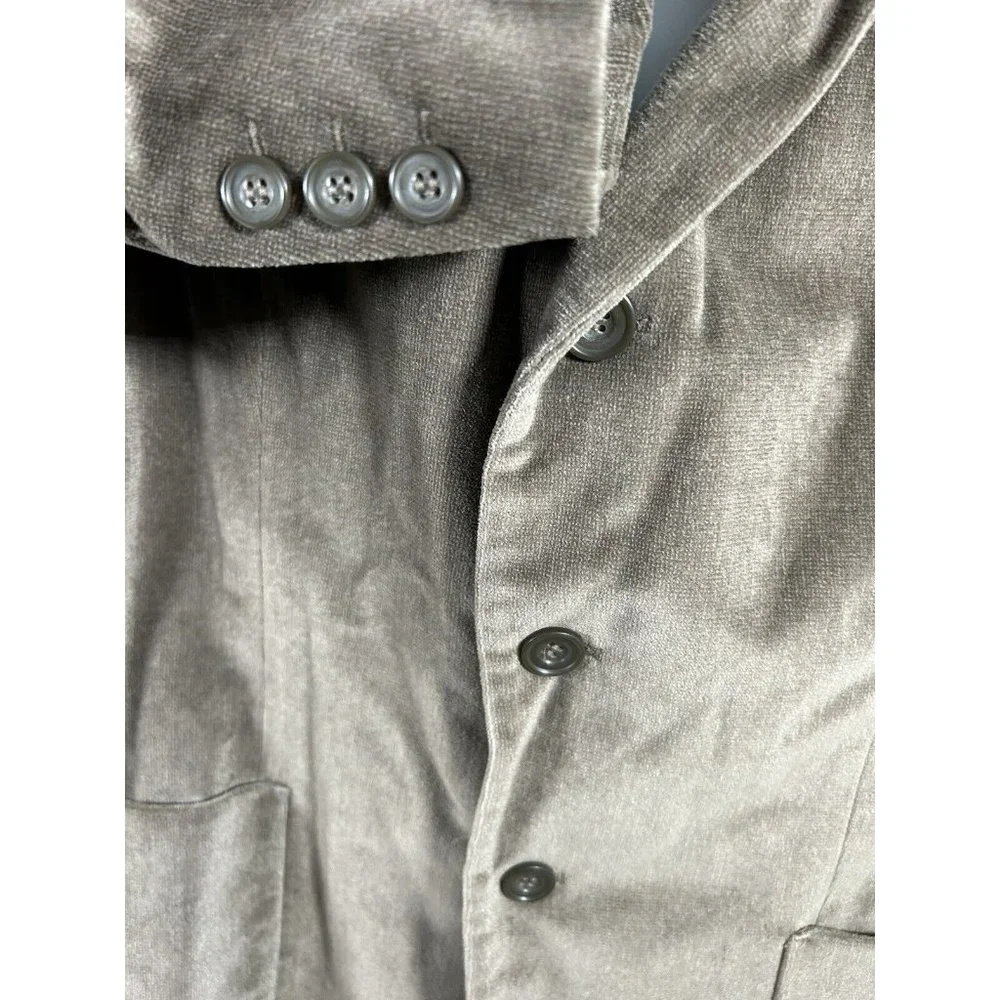 Le Collezioni Structure Brown Suede Corduroy 3-Button Jacket Blazer Men’s L 44R